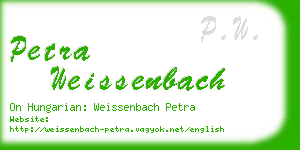 petra weissenbach business card